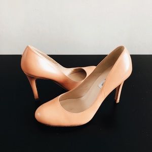 L.K. Bennett London peach leather pumps